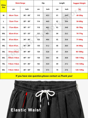 Plus Size Summer Harem Pants Men Short Joggers Chinese Style Calf